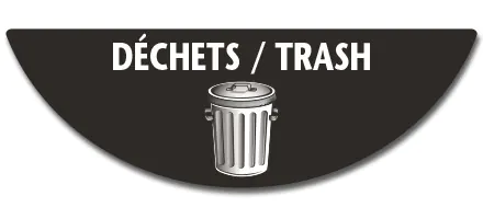Étiquette déchets / trash (bilingue)