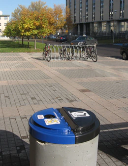 Couvercle pour poubelles EcoloTOP Installation université